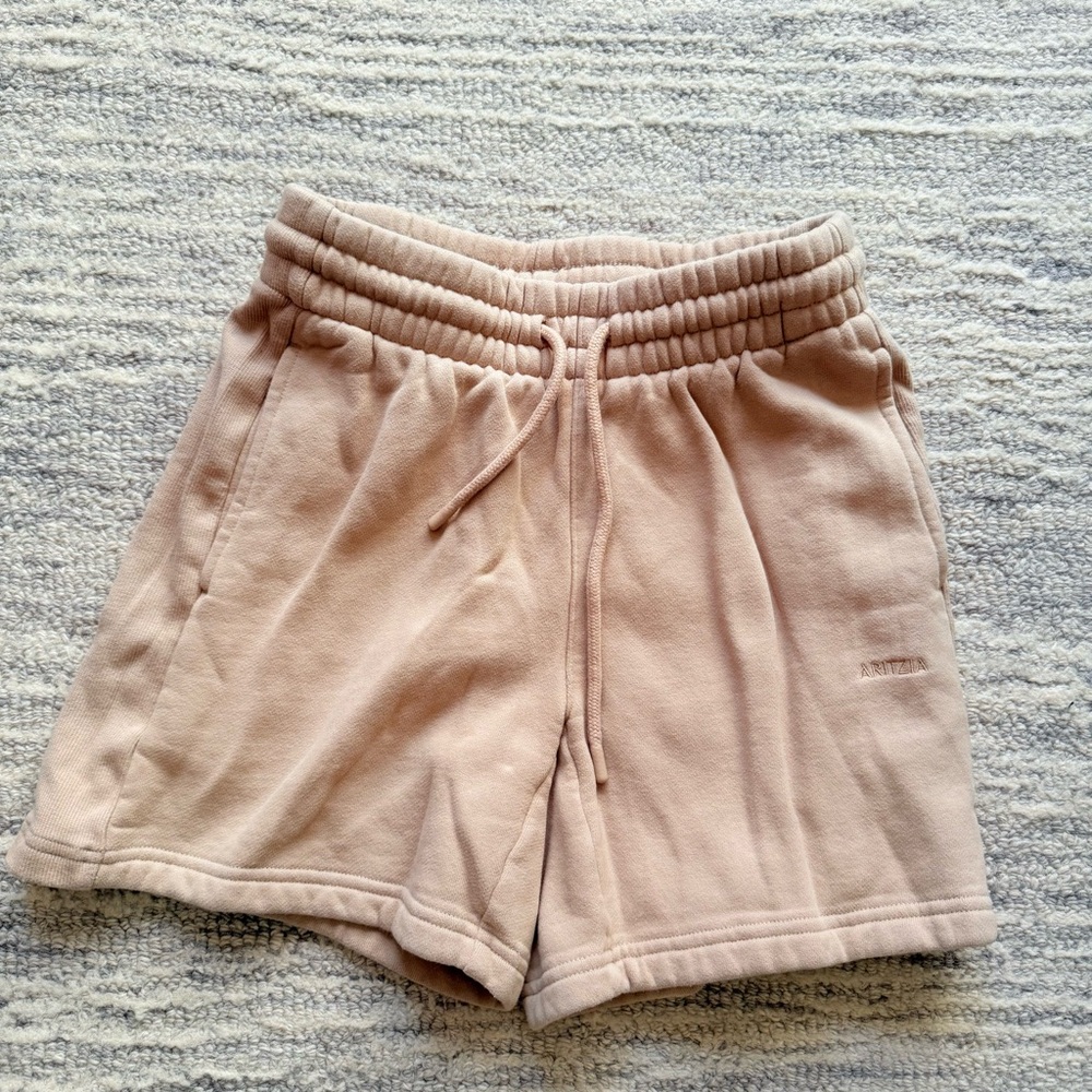 Aritzia Women's Tan Sweatfleece Shorts size 2XS
